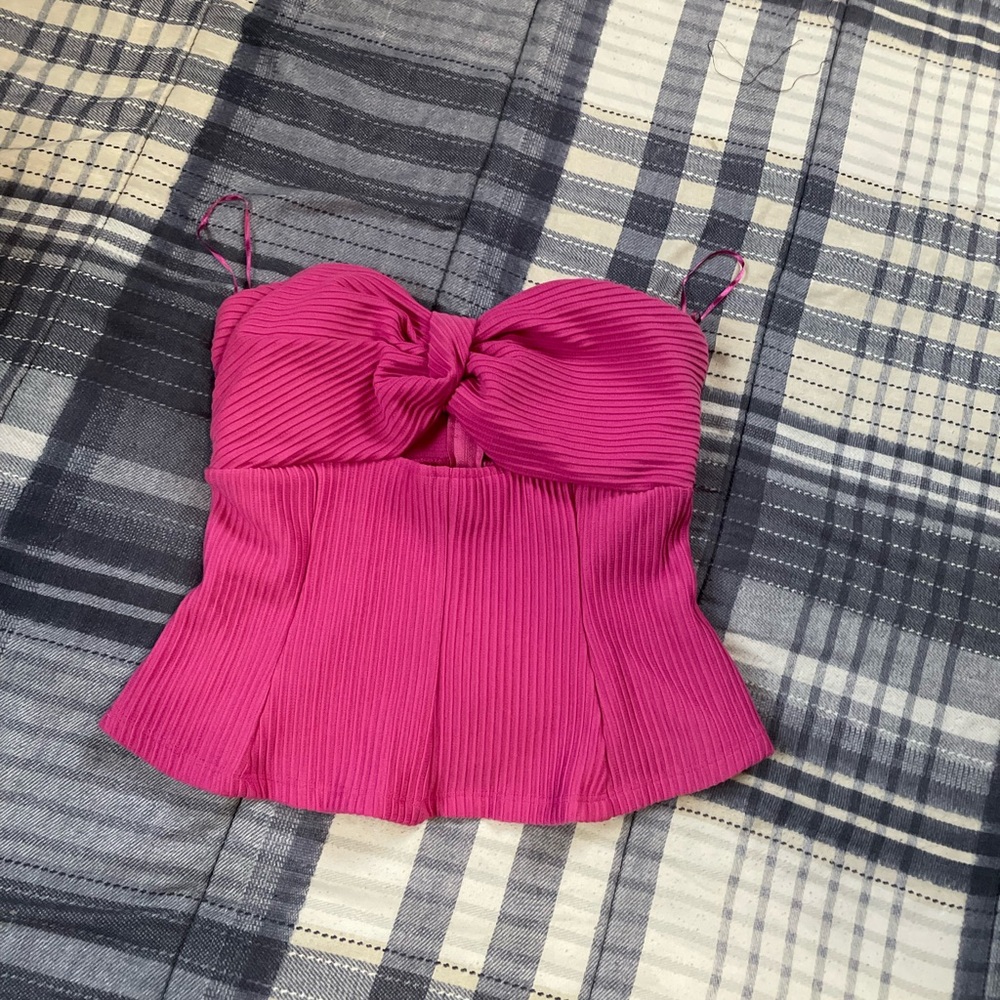 Miami Fuchsia Pleated Camisole Top